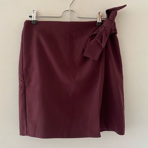 Loft Skirt with bow- Size 4 plum color